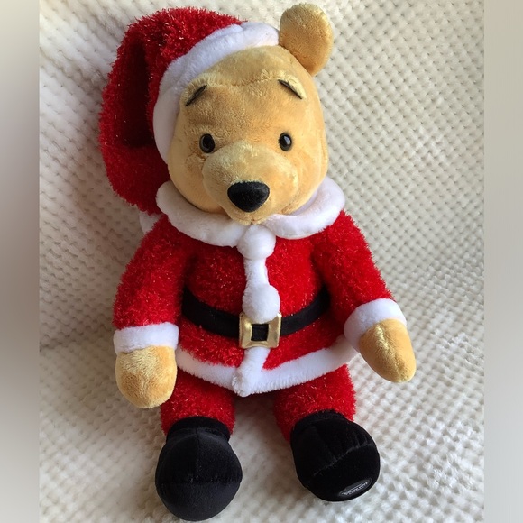 Disney Store Exclusive Winnie the Pooh as Santa Plush Stuffed Animal Toy - Picture 2 of 13